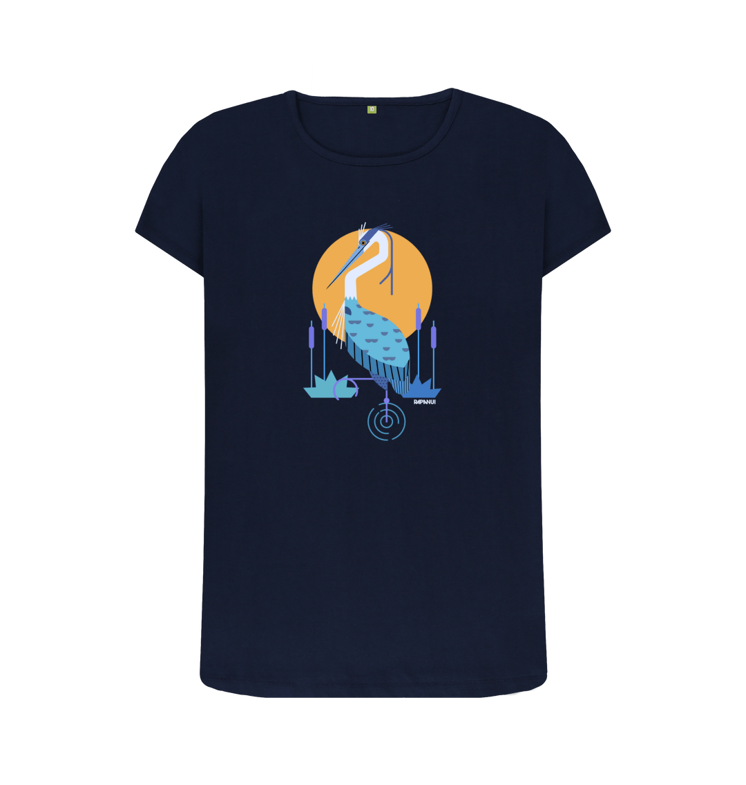 Navy Blue Heron T-shirt