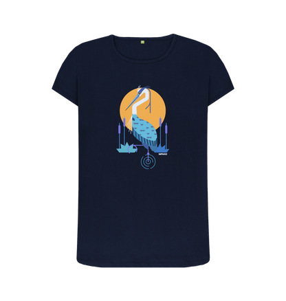 Navy Blue Heron T-shirt