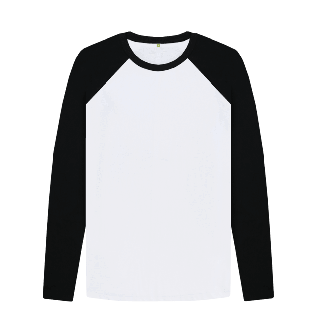 Black-White Long Sleeve Baseball T-shirt