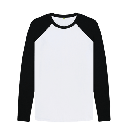 Black-White Long Sleeve Baseball T-shirt