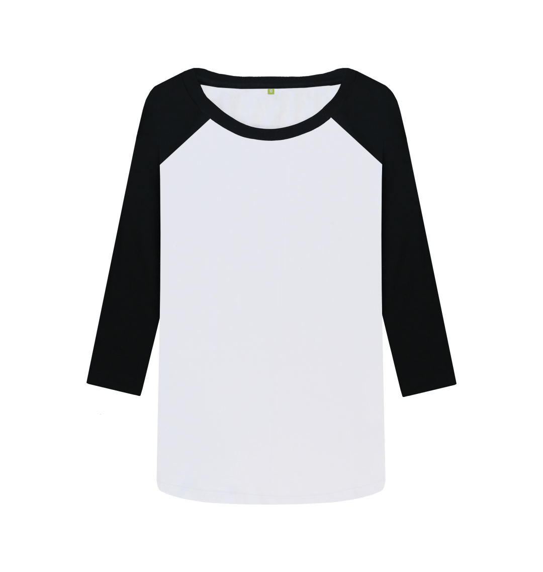 Black-White Women's Baseball Top