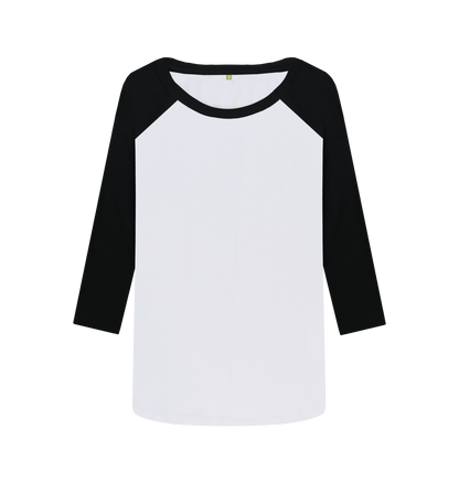 Black-White Women's Baseball Top