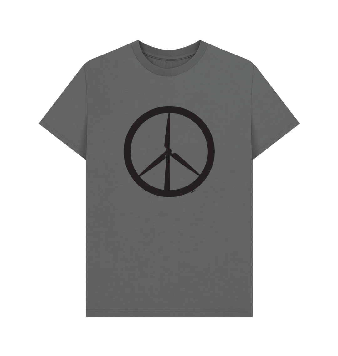 Slate Grey Peace Turbine T-Shirt