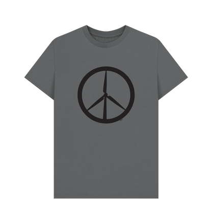 Slate Grey Peace Turbine T-Shirt