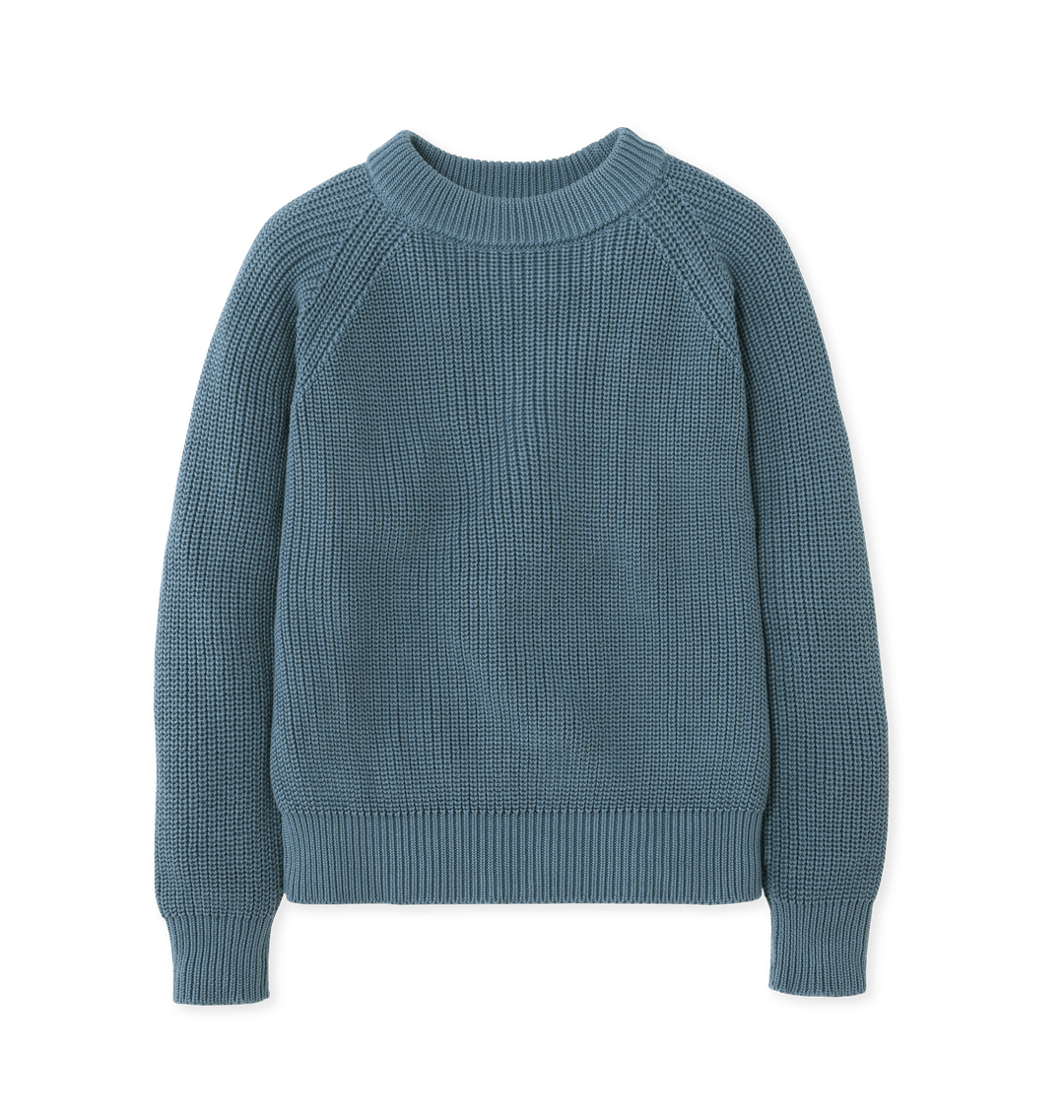 Stone Blue Headland Knitted Cotton Jumper