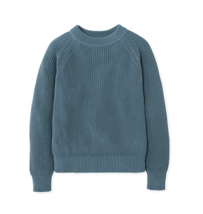 Stone Blue Headland Knitted Cotton Jumper