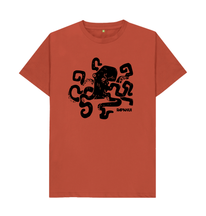 Black Octopus T - shirt - Printed T - shirt