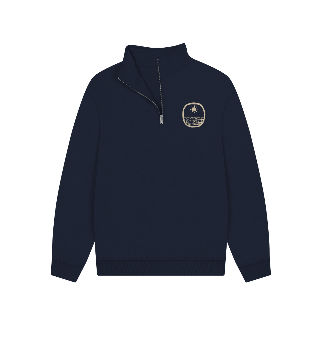 Coastal Life 1/4 Zip Sweatshirt - Dark - Printed Sweatshirt