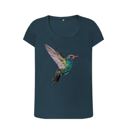 Hummingbird Scoop Neck T-shirt - Printed T-shirt