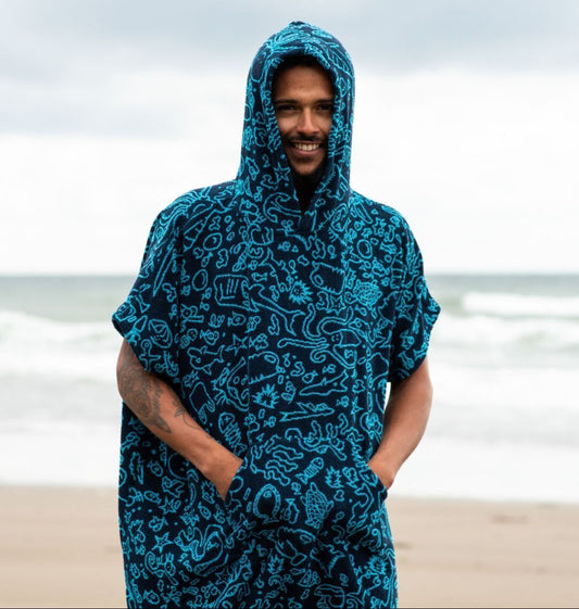 Men's Marine Organic Surf Towel - Robes & Towels