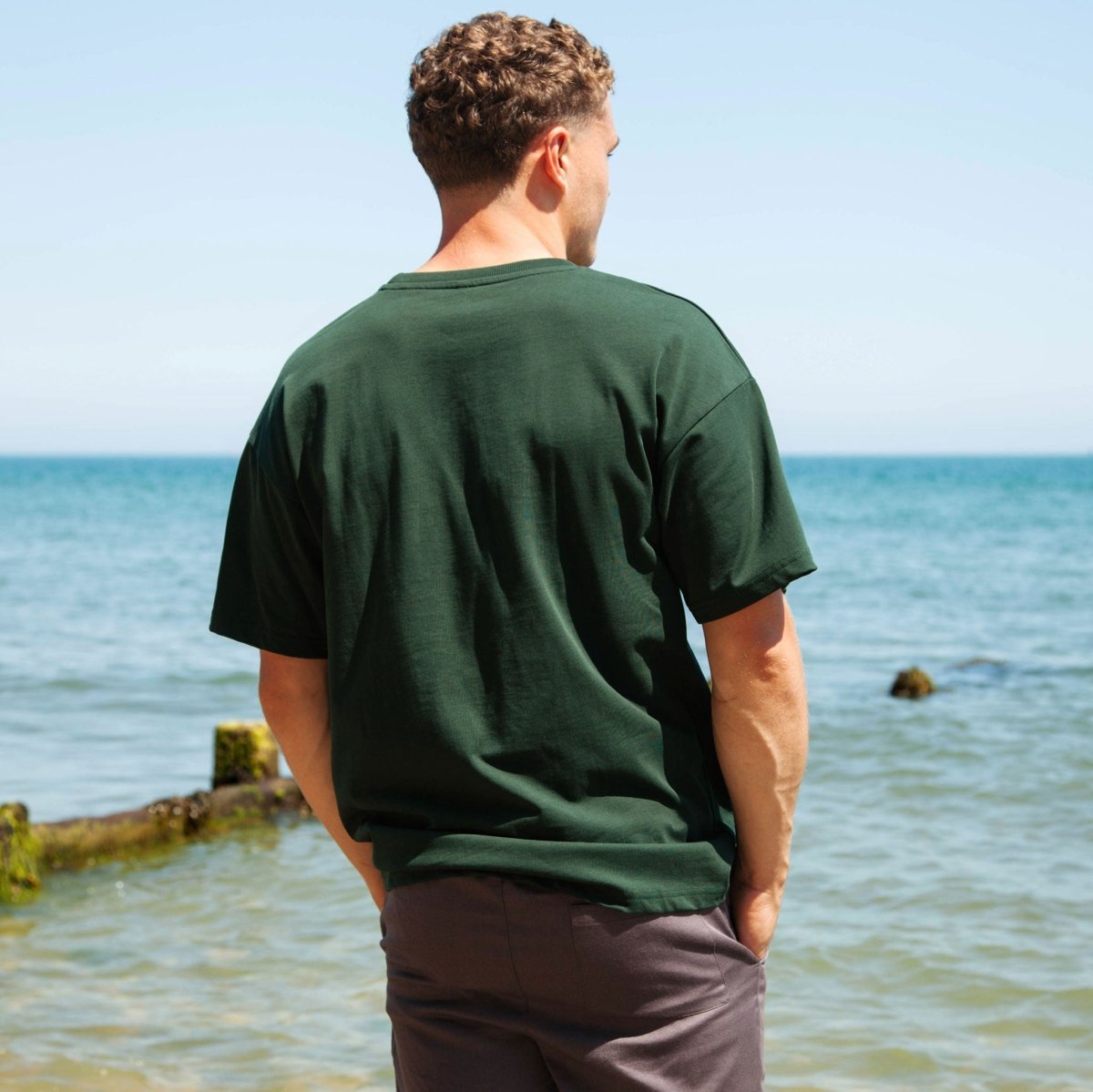 Men's Midweight Oversized T - Shirt - Plain T - Shirt