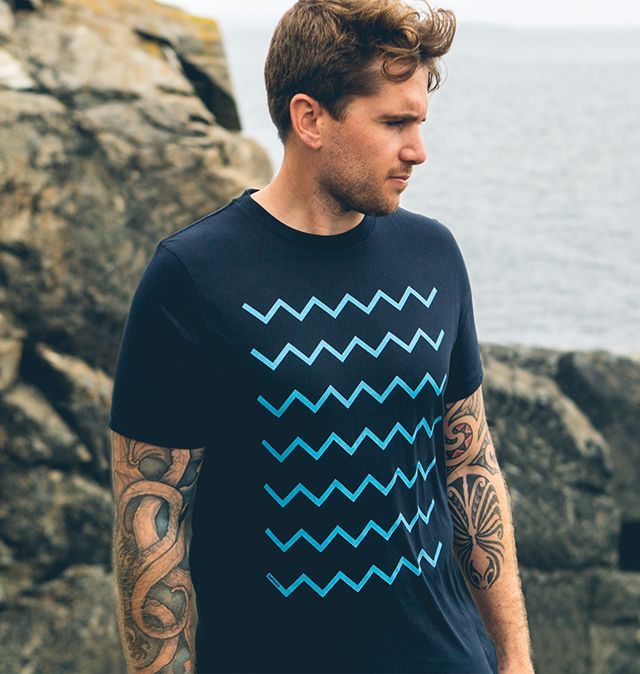Men's Ocean Waves T - shirt - Printed T - shirt