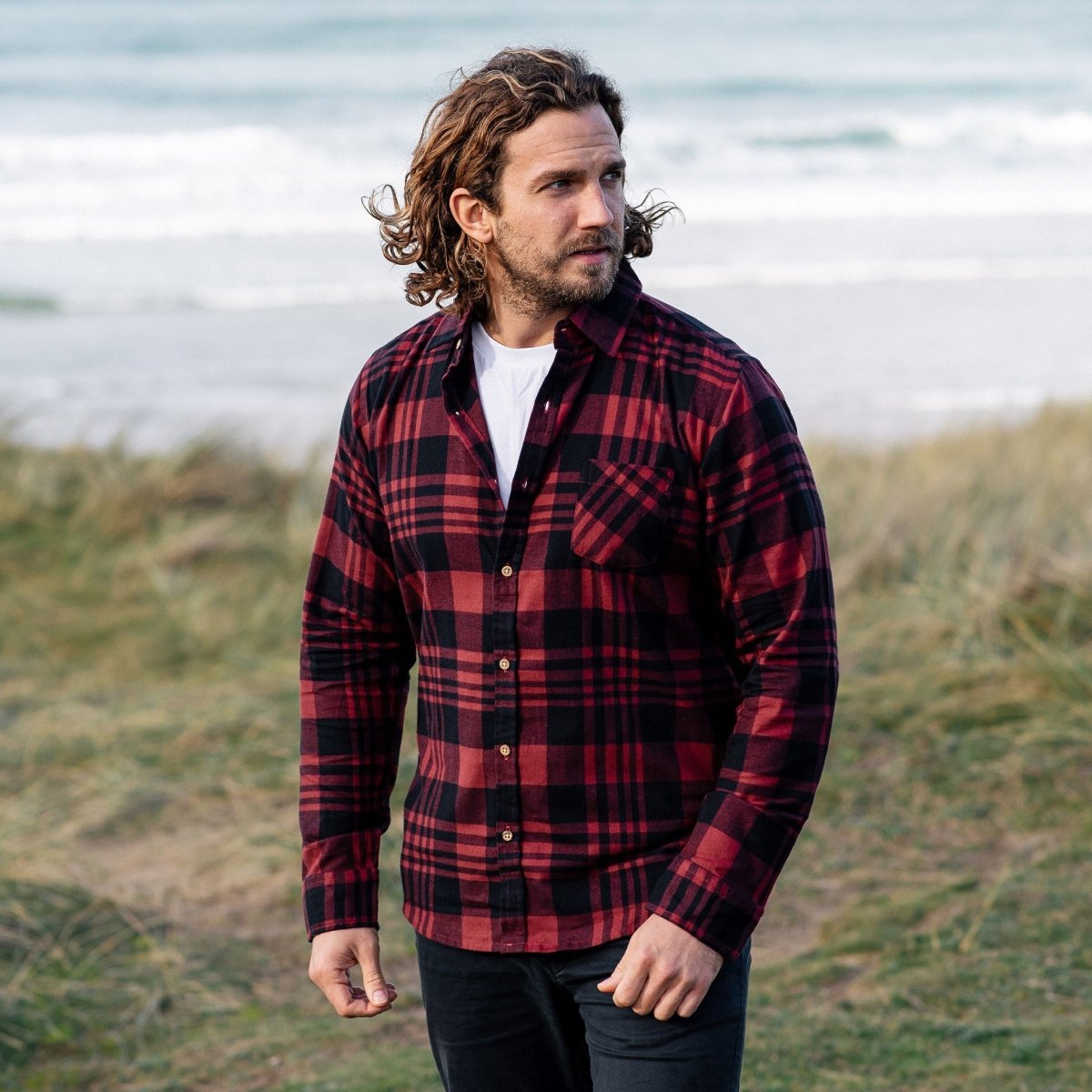 Sweatshirt flannel mens sale