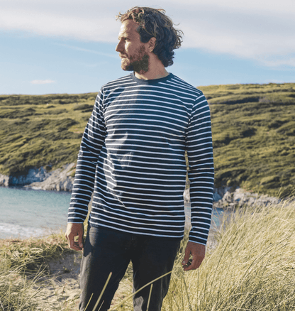 Men's Striped Long Sleeve Top - Striped T - Shirts