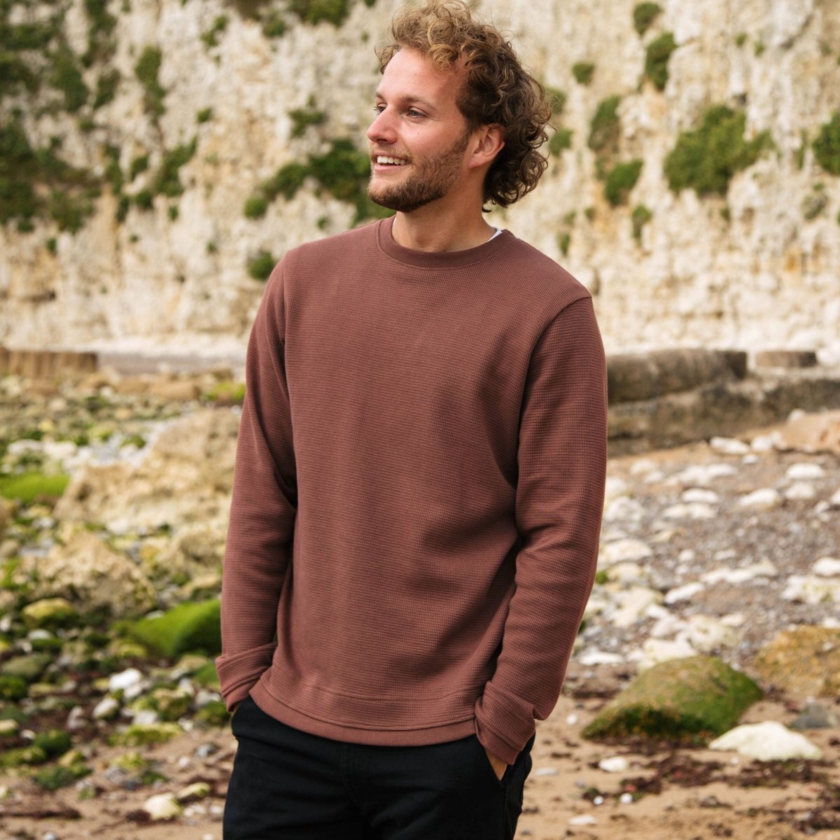 Men's Waffle Knit Jumper - Knitwear