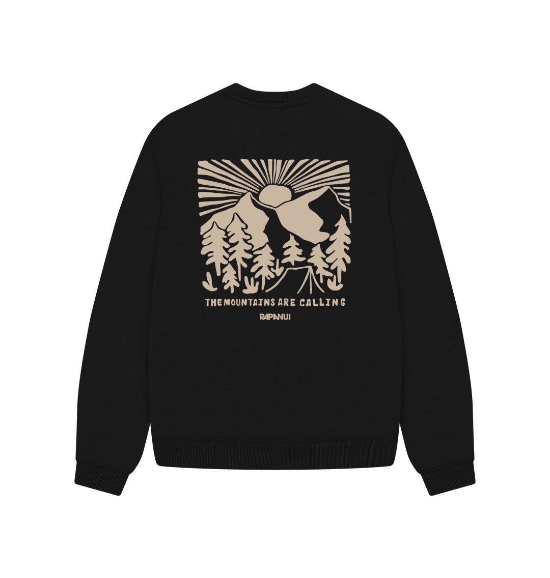 Mountains Calling Oversized Sweatshirt - Printed Sweatshirt