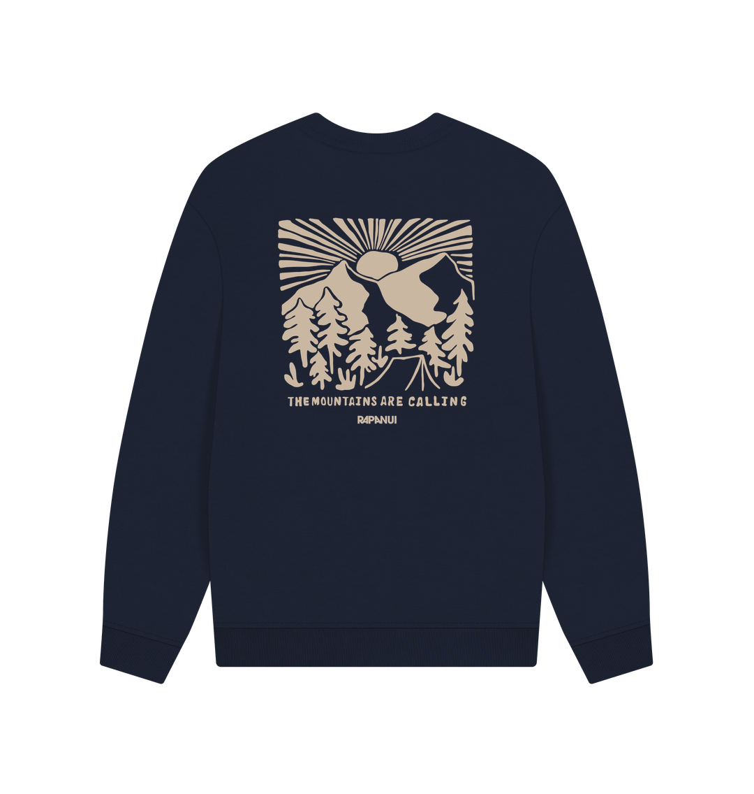 Mountain's Calling Oversized Sweatshirt - Printed Sweatshirt