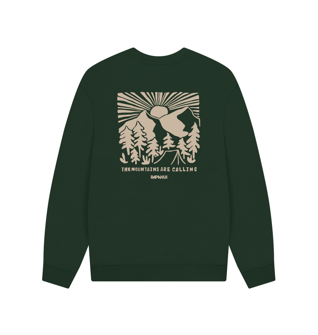 Mountain's Calling Oversized Sweatshirt - Printed Sweatshirt