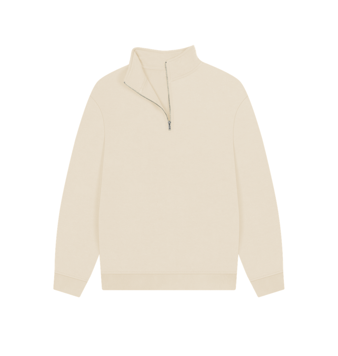 Organic Cotton 1/4 Zip - Plain Sweatshirt