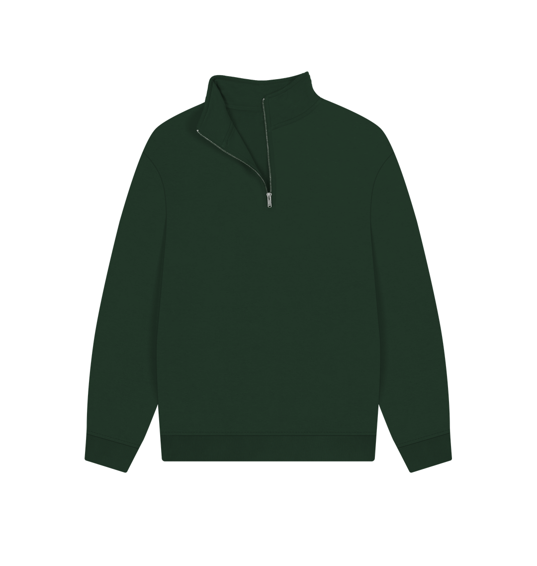 Organic Cotton 1/4 Zip - Plain Sweatshirt