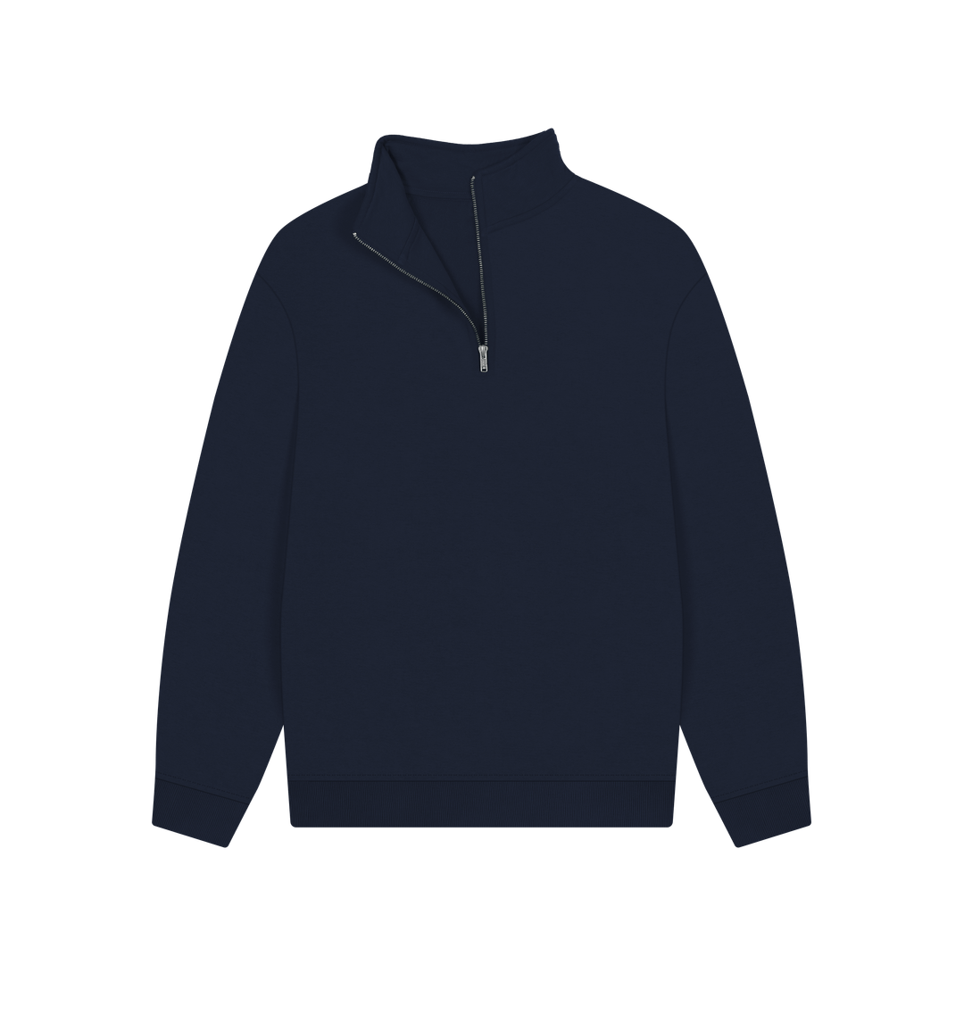 Organic Cotton 1/4 Zip - Plain Sweatshirt