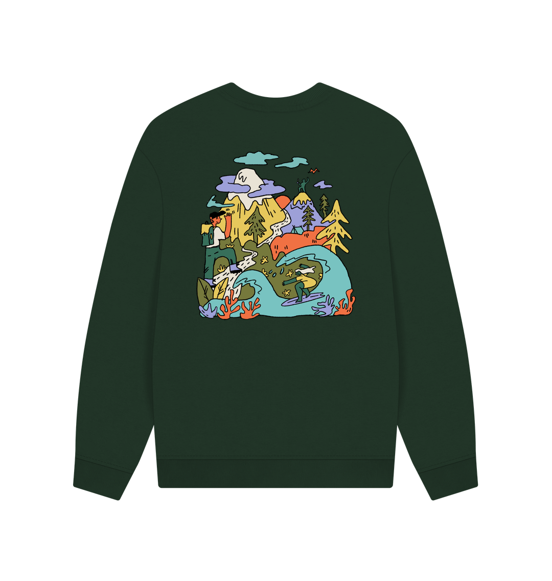 Outdoor Living Oversized Sweatshirt - Printed Sweatshirt