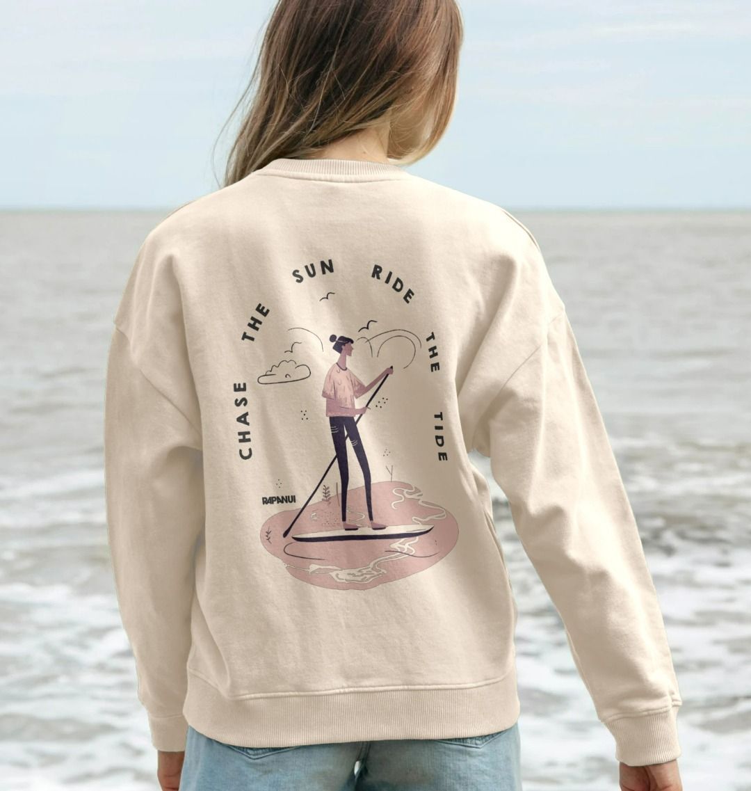 Paddleboard Oversized Sweatshirt - Printed Sweatshirt