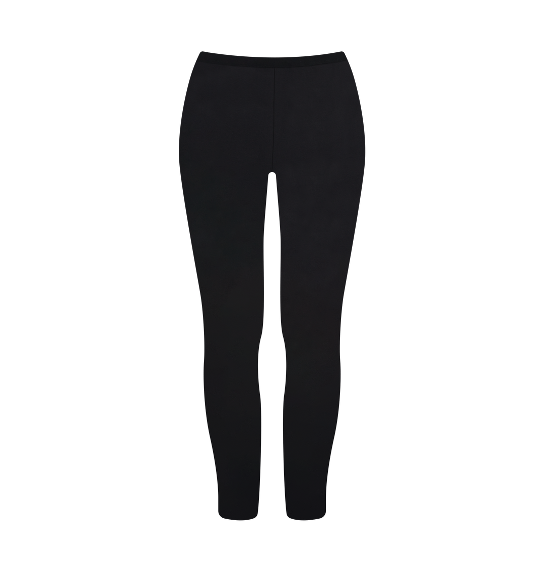 Black Plain Organic Cotton Leggings