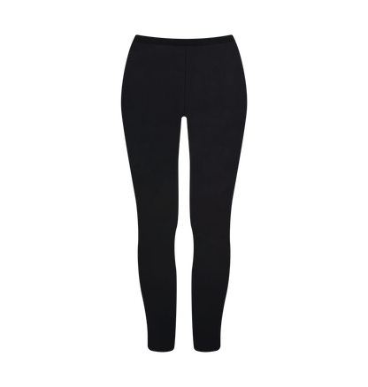 Black Plain Organic Cotton Leggings