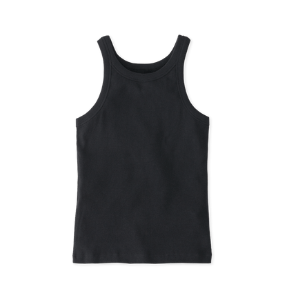 Black Women's Ribbed Vest Top