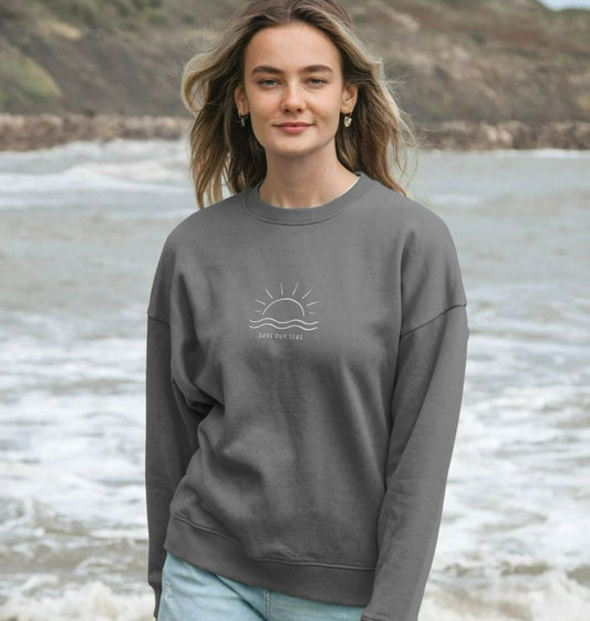 Save Our Seas Oversized Sweatshirt - Printed Sweatshirt