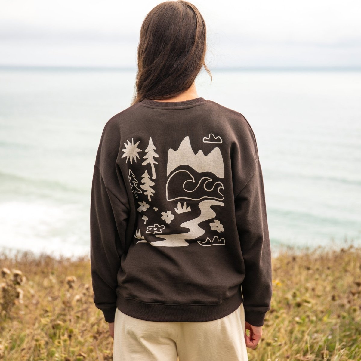 Women's Better Outdoors Oversized Sweatshirt - Printed Sweater