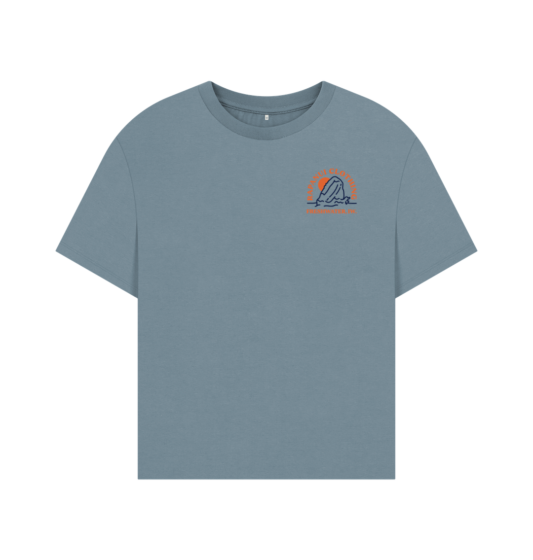 Women's Freshwater Shore Oversized T - shirt - Printed T - shirt
