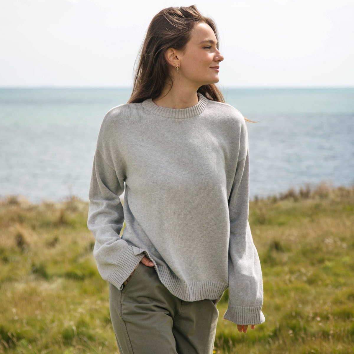 Women's Harbour Knitted Cotton Jumper - Knitwear