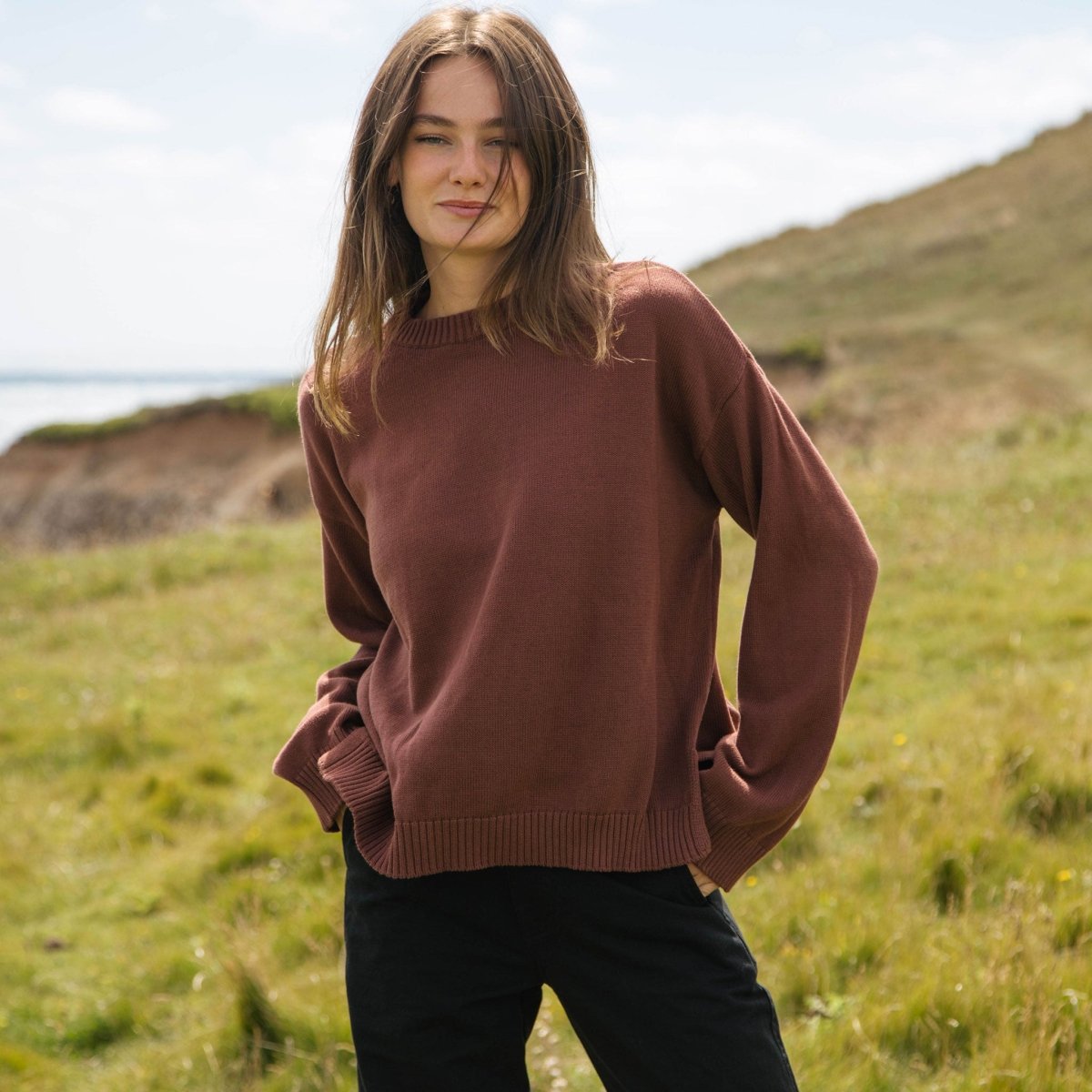 Women's Harbour Knitted Cotton Jumper - Knitwear