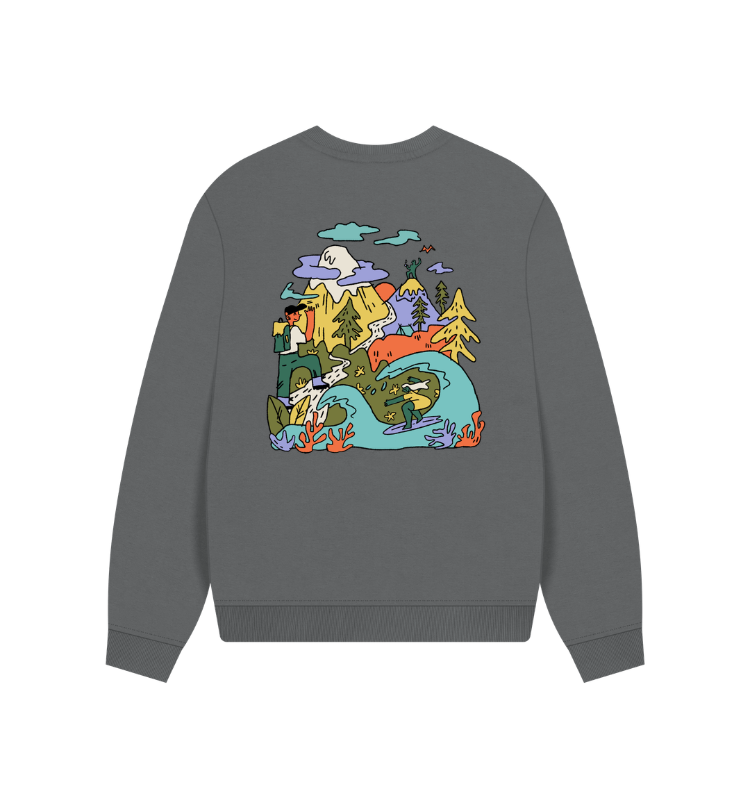 Women's Outdoor Living Oversized Sweatshirt - Printed Sweater