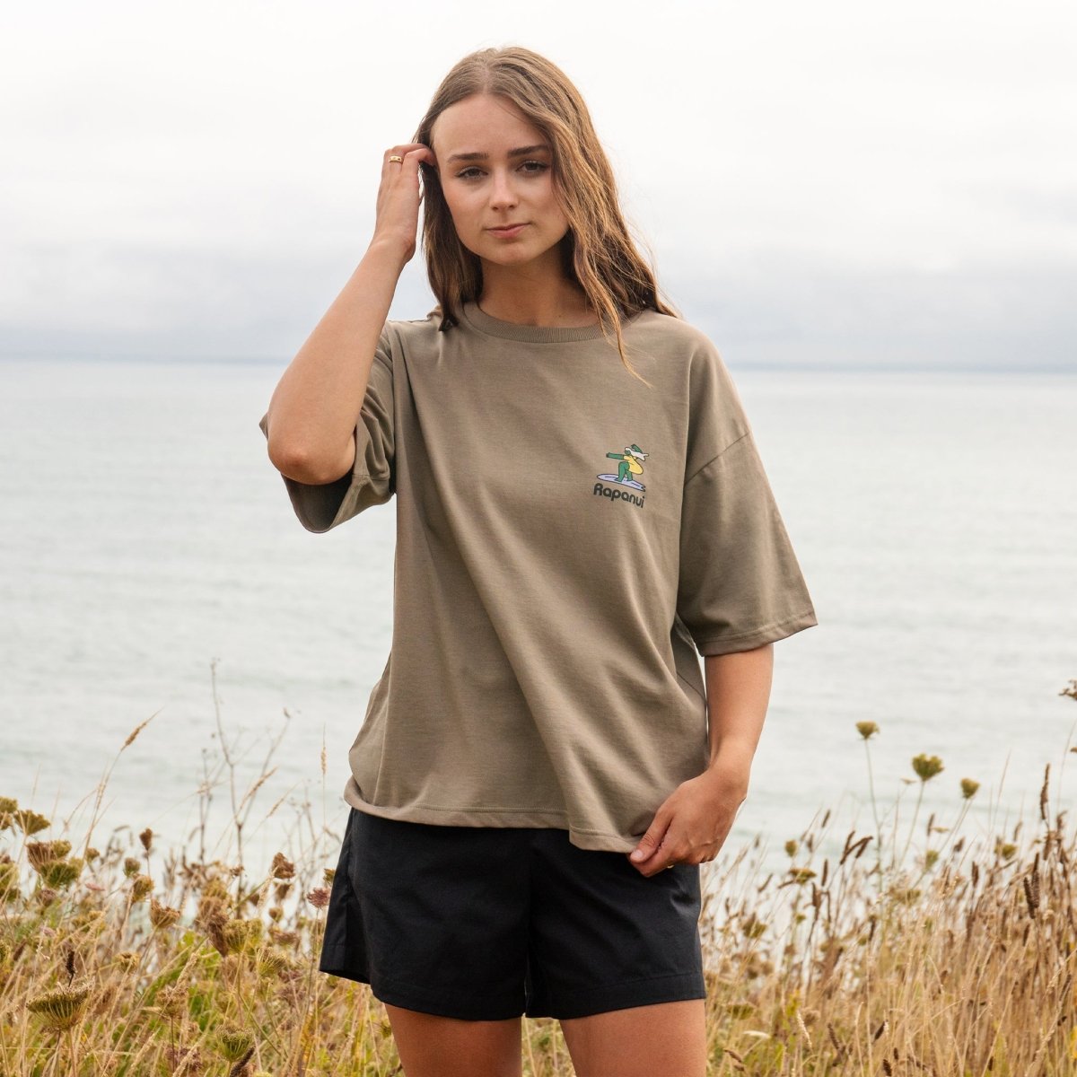 Women's Outdoors Living Oversized T - Shirt - Printed T - shirt