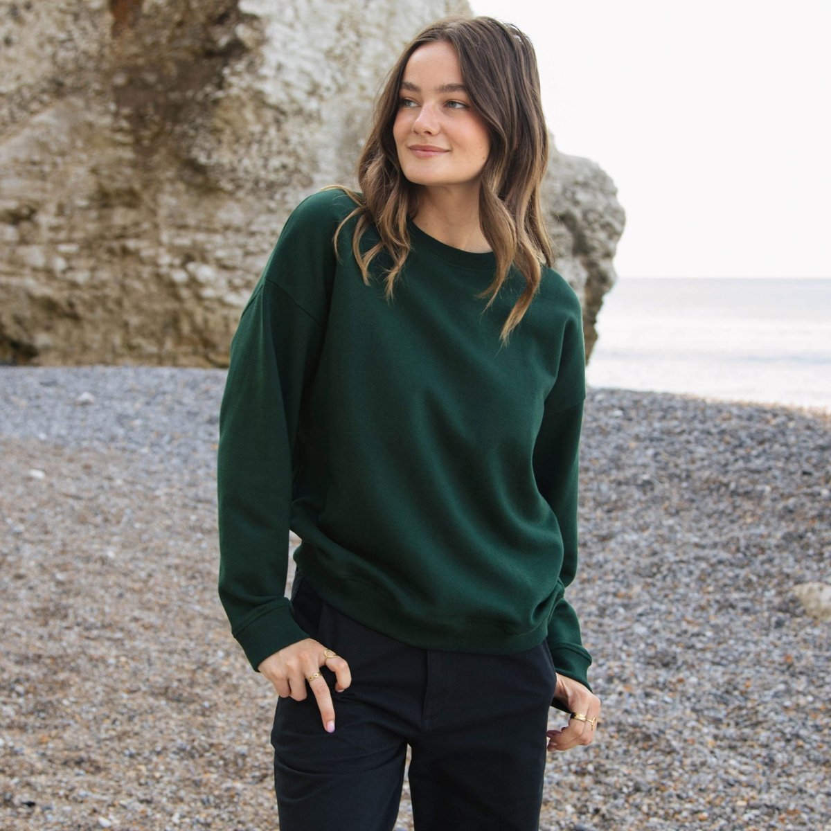 Women's Oversized Sweatshirt - Plain Sweatshirt