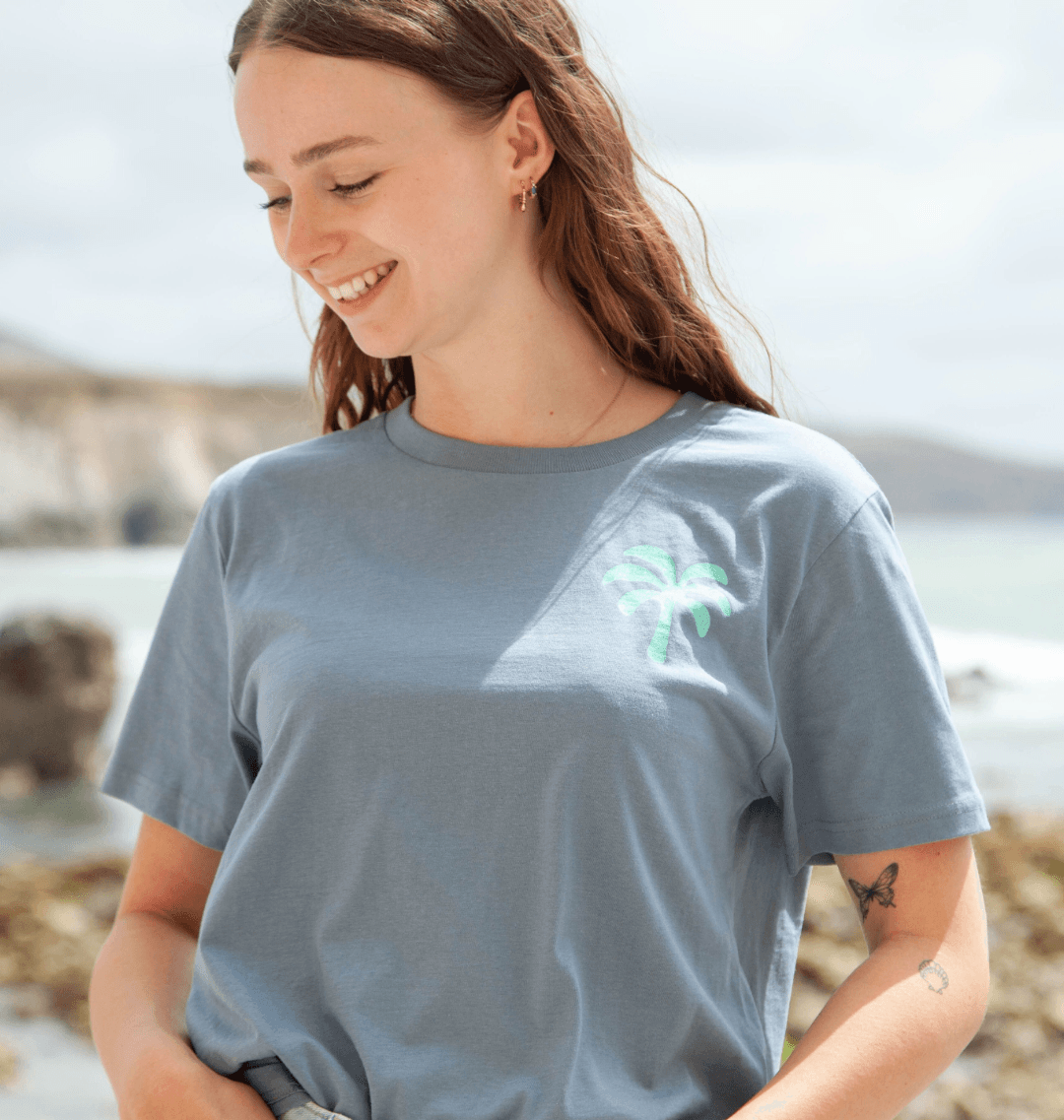 Women's Palm Tree T - shirt - Printed T - shirt
