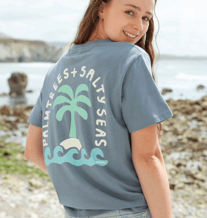 Women's Palm Tree T - shirt - Printed T - shirt