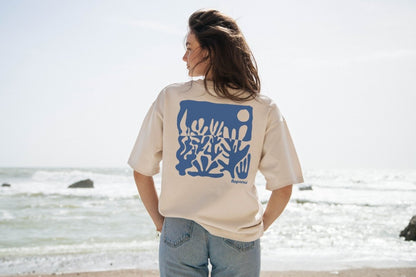 Women's Seascape Oversized T - Shirt - Printed T - shirt