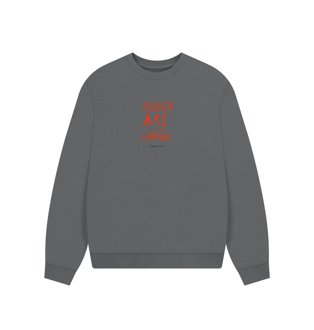 Women's Still Growing Oversized Sweatshirt - Printed Sweatshirt