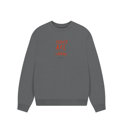 Women's Still Growing Oversized Sweatshirt - Printed Sweatshirt