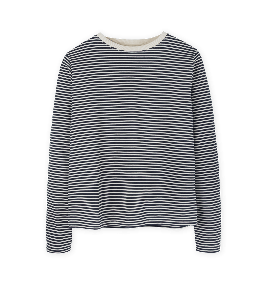 Women's Striped Heavyweight Long Sleeve T-Shirt - Plain T-Shirt