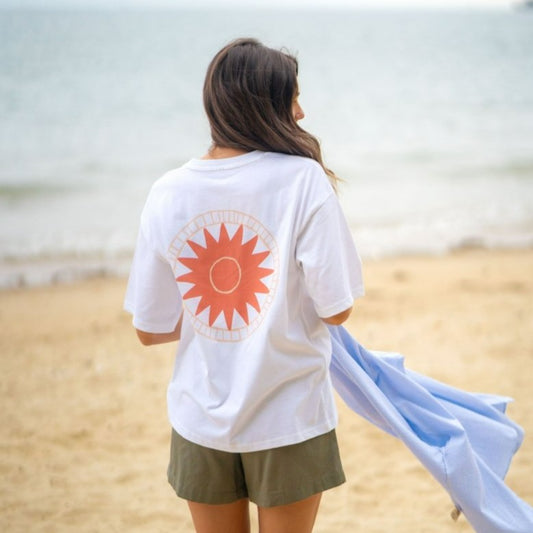 Women's Sunshine Days Oversized T - Shirt - Printed T - shirt