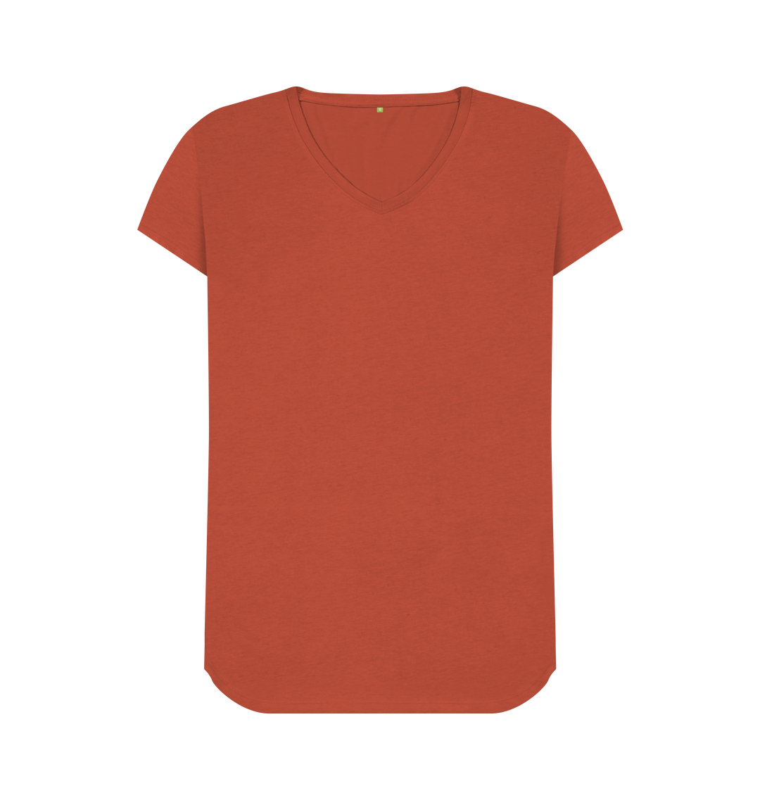 Women's V - Neck T - shirt - 