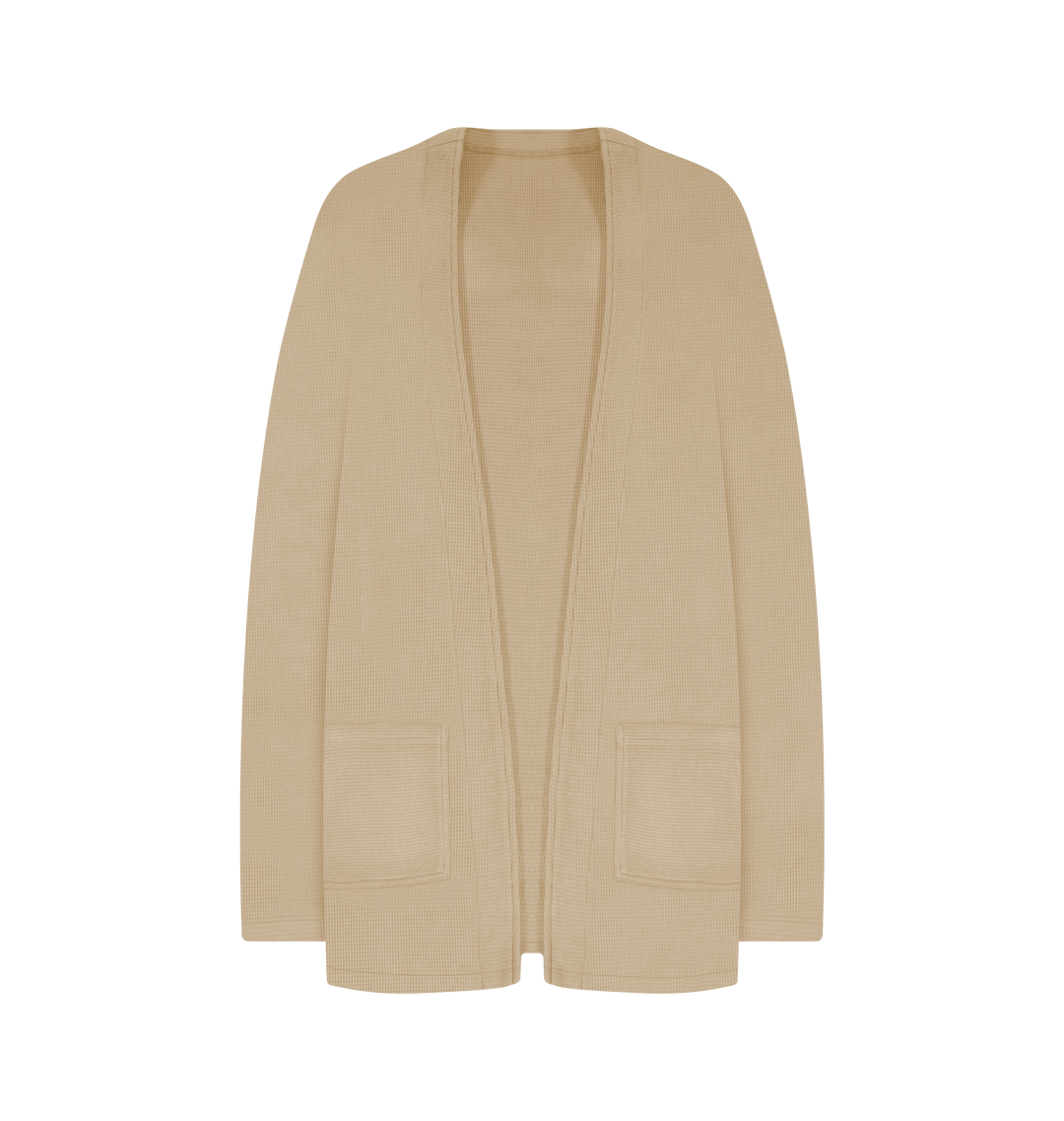 Women's Waffle Knit Cardigan - Knitwear