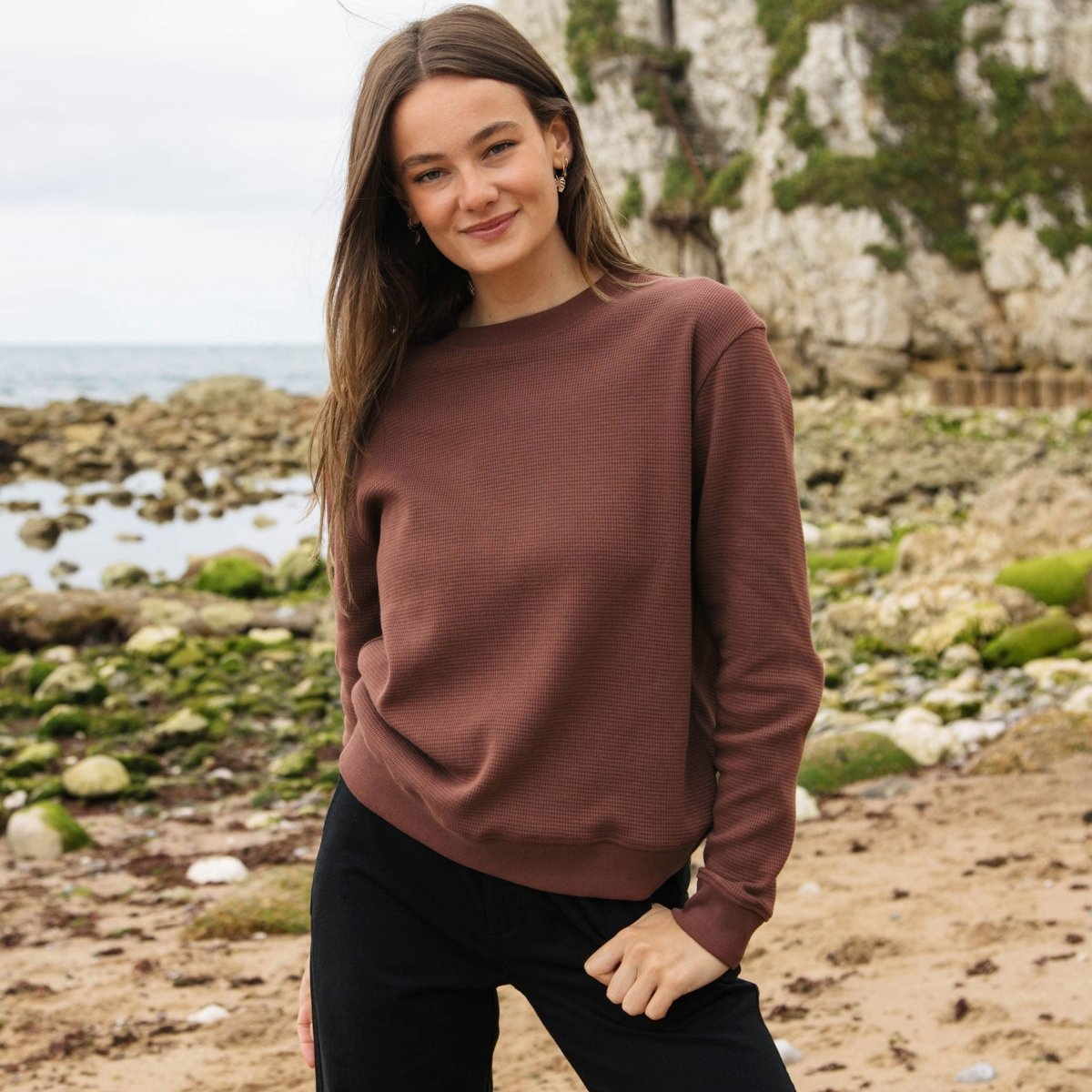 Women's Waffle Knit Jumper - Knitwear